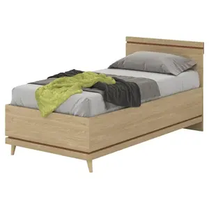 Posteľ Scandi 34 100 Dubový Olej/Tehla vyobraziť