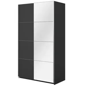 Skriňa 120cm Beta 54 Čierna/Zrkadla vyobraziť