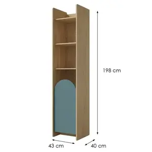 Regál Lexi 3p Cremona/Macadamia/Morská vyobraziť