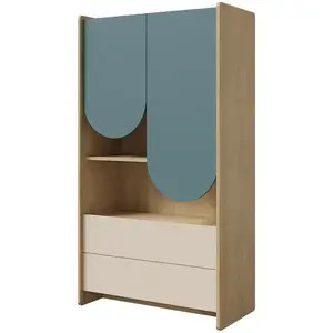 Regál Lexi 6 Cremona/Macadamia/Morská vyobraziť