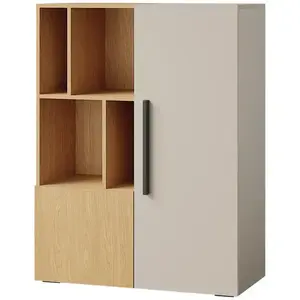 Regál Lorin 6 Kašmír/Prírodný dub vyobraziť
