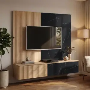 Obývacia Stena Noir I Dcms Nr1 Cremona Oak/Marble Black vyobraziť