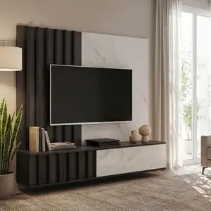 Obývacia Stena Noir Ii Dgmw Nr2 Grafit Oak/Marble Black vyobraziť