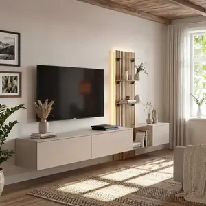 Obývacia Stena Luzz Sgce Lz Clay Grey/Coast Evoke Oak vyobraziť