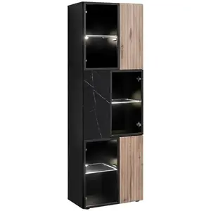 Vitrína Cannes Zmwdv Cs Wsw Black/Viking/Marble Black vyobraziť