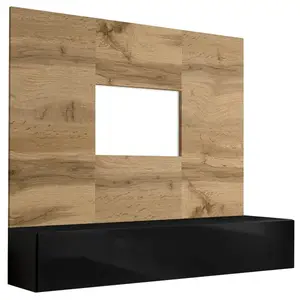 TV stolík + Panel Switch Wtz Sw Pr1 Wotan/Čierna vyobraziť