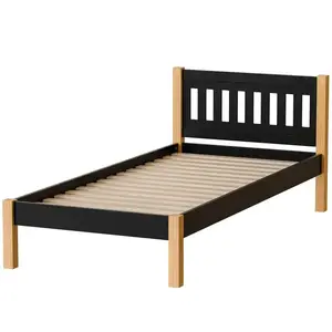 Posteľ Gaja 90 Čierna/Prírodný Dub vyobraziť