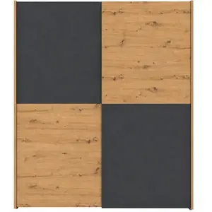 Skriňa Larisa 170 artisan/čierny rám artisan vyobraziť