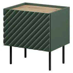Nočný stolík Onda Green/Artisan- 2ks, vyobraziť