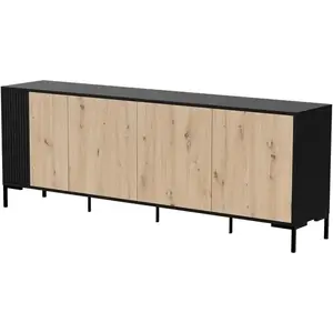 Komoda 200 Merci Dub Artisan / Čierna vyobraziť