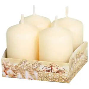 Adventná sviečka matná d4x6 cm biela 4 ks vyobraziť