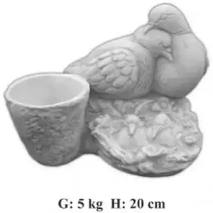 Záhradná figúrka holuby s kvetináčom H: 20 cm 5 kg ART-919 vyobraziť