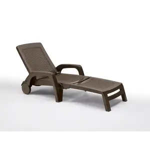 Záhradné ležadlo Miami hnedé vyobraziť