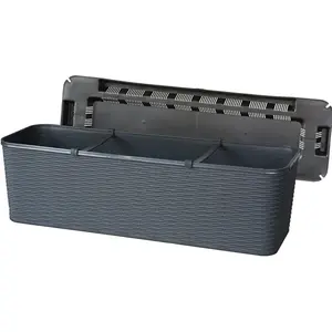 Balkónový kvetináč RATTAN 60CM sivý vyobraziť