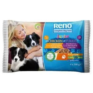 Reno Pockets pre psov kura-moriak 4x100 g junior vyobraziť