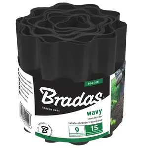 Záhradný obrubník 9 mx15 cm čierna OBFBK0915 vyobraziť