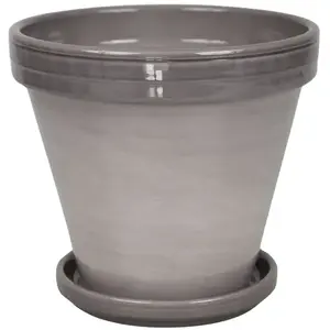Kvetináč BLT sivá lazúra 10 cm + podmiska 9 cm vyobraziť