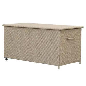 Záhradný box Tejn z technorattanu 80x80x160, prírodný vyobraziť