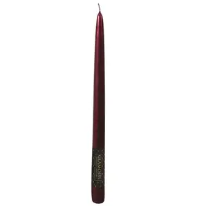 Kónická sviečka Metalik metalická lesklá bordová 24 cm vyobraziť