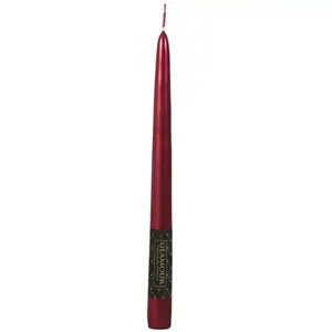 Kónická sviečka Metalik metalická lesklá červená 24 cm vyobraziť