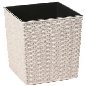 Obal na kvetináč Juka Ratan ECO 30x30x31 cm biely vyobraziť