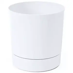 Kvetináč s podšálkou AURA 145 biely vyobraziť