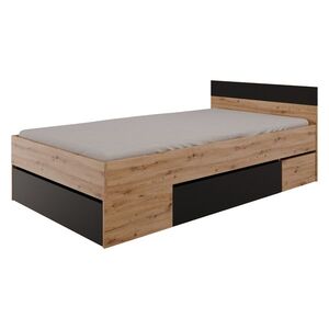Multifunkčná posteľ 120x200 COMBI dub Artisan/čierna vyobraziť