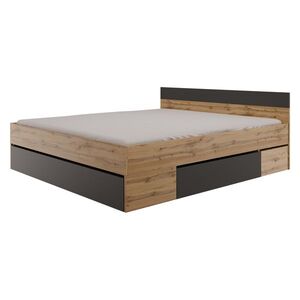 Multifunkčná posteľ 180x200 COMBI dub Artisan/čierna vyobraziť