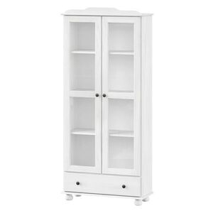 Vitrína 8050BK biely lak, kovové úchytky vyobraziť