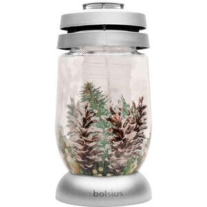 Cintorínsky lampáš BOLSIUS 22cm strieborná borovica vyobraziť