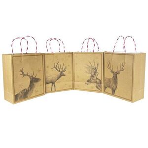 Papierová darčeková taška TORO 40x30x12cm MIX vianočný jeleň vyobraziť