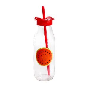Sklenená fľaša so slamkou TORO ovocie 500ml MIX motívov vyobraziť
