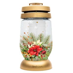 Cintorínsky lampáš BOLSIUS 22cm červený kvet vyobraziť