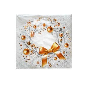 TORO VIANOČNÉ OBRÚSKY ZLATÝ VENIEC 3VRSTVOVÉ 33X33CM vyobraziť