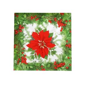 TORO VIANOČNÉ HVIEZDIČKOVÉ OBRÚSKY 3VRSTVOVÉ 33X33CM vyobraziť