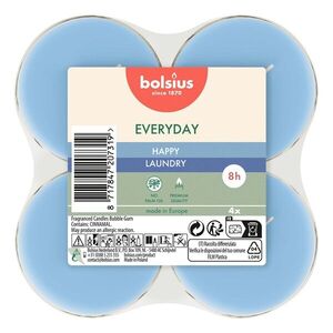 Bolsius SVÍČKY ČAJOVÉ MAXI HAPPY LAUNDRY, SADA 4KS vyobraziť