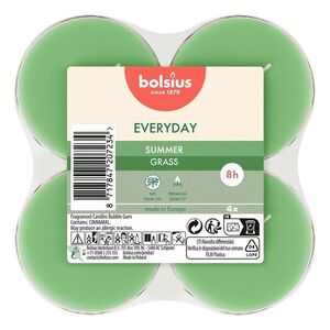 Bolsius SVÍČKY ČAJOVÉ MAXI SUMMER GRASS, SADA 4KS vyobraziť