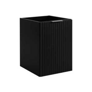 Elvisia Skrinka do kúpeľne FLOW Black 40 1D s košom | 40 cm vyobraziť