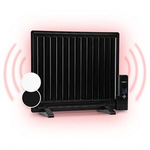 OneConcept Wallander, olejový radiátor, 600 W, termostat, olejové vyhrievanie, plochý dizajn, čierny vyobraziť