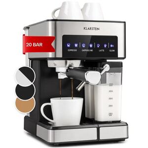 Klarstein Arabica Comfort kávovar s portafiltrom, 1350 W, 20 bar, 1, 8 l, dotykový ovládací panel vyobraziť