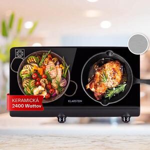 Klarstein Cookbuddy, varná doska, 2400 W, 2 platničky, 5 úrovní výkonu, sklokeramika vyobraziť