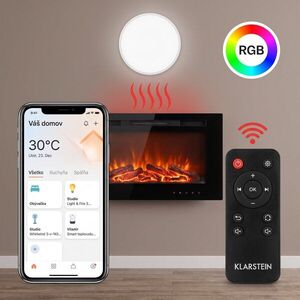 Klarstein Studio Light & Fire 3 Smart, krb, 1000/2000 W, MDF, WiFi Control vyobraziť