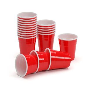 BeerCup Nadal, červené poháre na šoty, 2 oz, 50ml, poháre na alkohol, znovu použiteľné, robustné vyobraziť