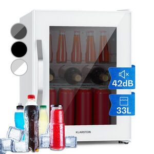 Klarstein Beersafe M Quartz, chladnička, 33 l, 2 police, sklenené panoramatické dvierka vyobraziť