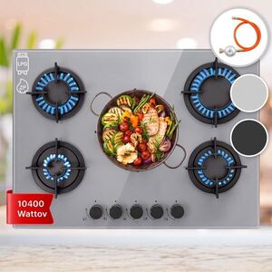 Klarstein Firetale, plynová varná doska, 5 hliníkových horákov, 70 cm, vrátane hadice a redukčného ventilu vyobraziť