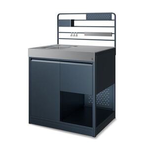 Klarstein WaldChef Outdoor kuchyňa | Drez so spodnou skrinkou | Nerezový drez | Odolný voči poveternostným vplyvom | 90 x 135 cm vyobraziť