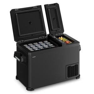 Klarstein Arctiq Duo chladiaca box | S kompresorom | 43 l | 58 plechoviek | -18 - 20 °C | Čierna | 78 cm vyobraziť