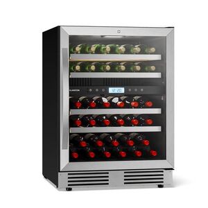 Klarstein VeroSteel vstavaná vinotéka | 2 chladiace zóny | 129 litrov | 43 fliaš | 60 cm vyobraziť