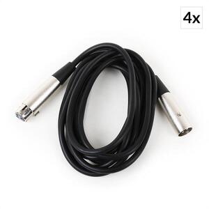 FrontStage sada štyroch XLR káblov, 3 m, samec na samica vyobraziť