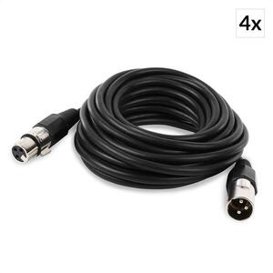 Electronic-Star XLR kábel, sada 4 ks, 6 m, samec-samica vyobraziť